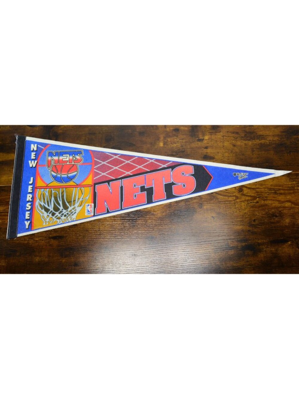 New Jersey Nets NBA Vintage Felt Pennant By WinCraft Basketball 30 inches